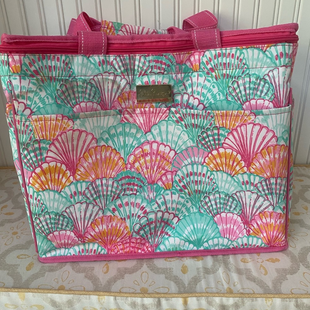 Lily Pulitzer Pink and Multicolor Soft cooler bag